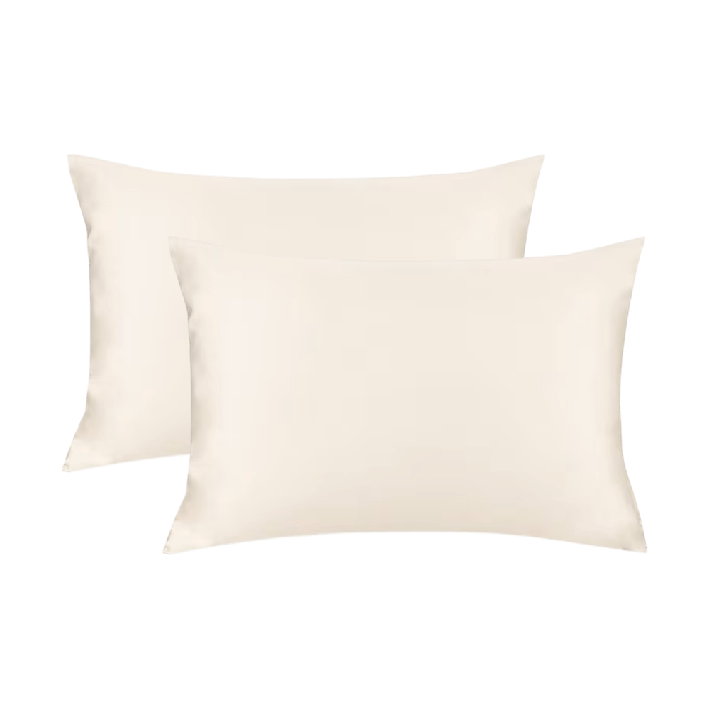 [KW083260] CANNON PREMIUM COTTON SOLID LINE P/CASE 2PC CREAM