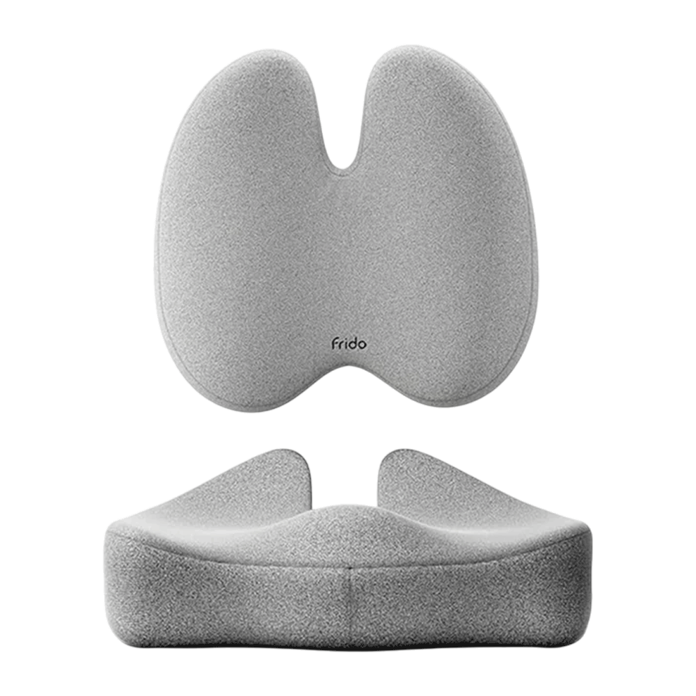 Frido Ultimate Pro Seat Cushion & Pro Backrest Cushion Combo (Grey)