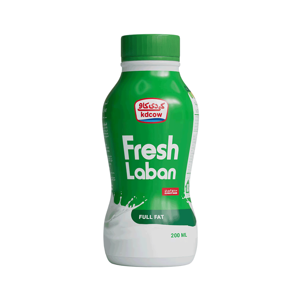 KD Cow Fresh Laban, Full Cream, 200ml