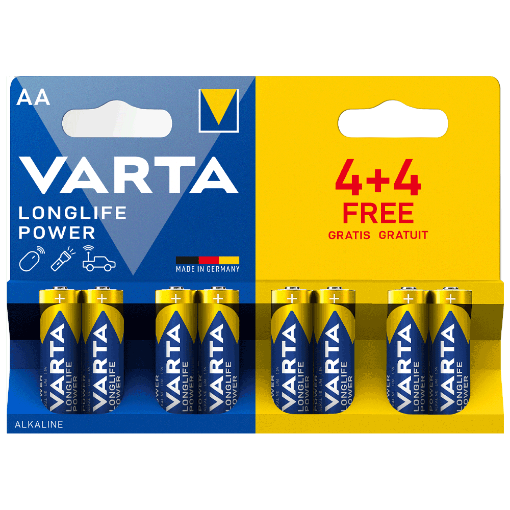 Varta LONGLIFE POWER 4+4 AA