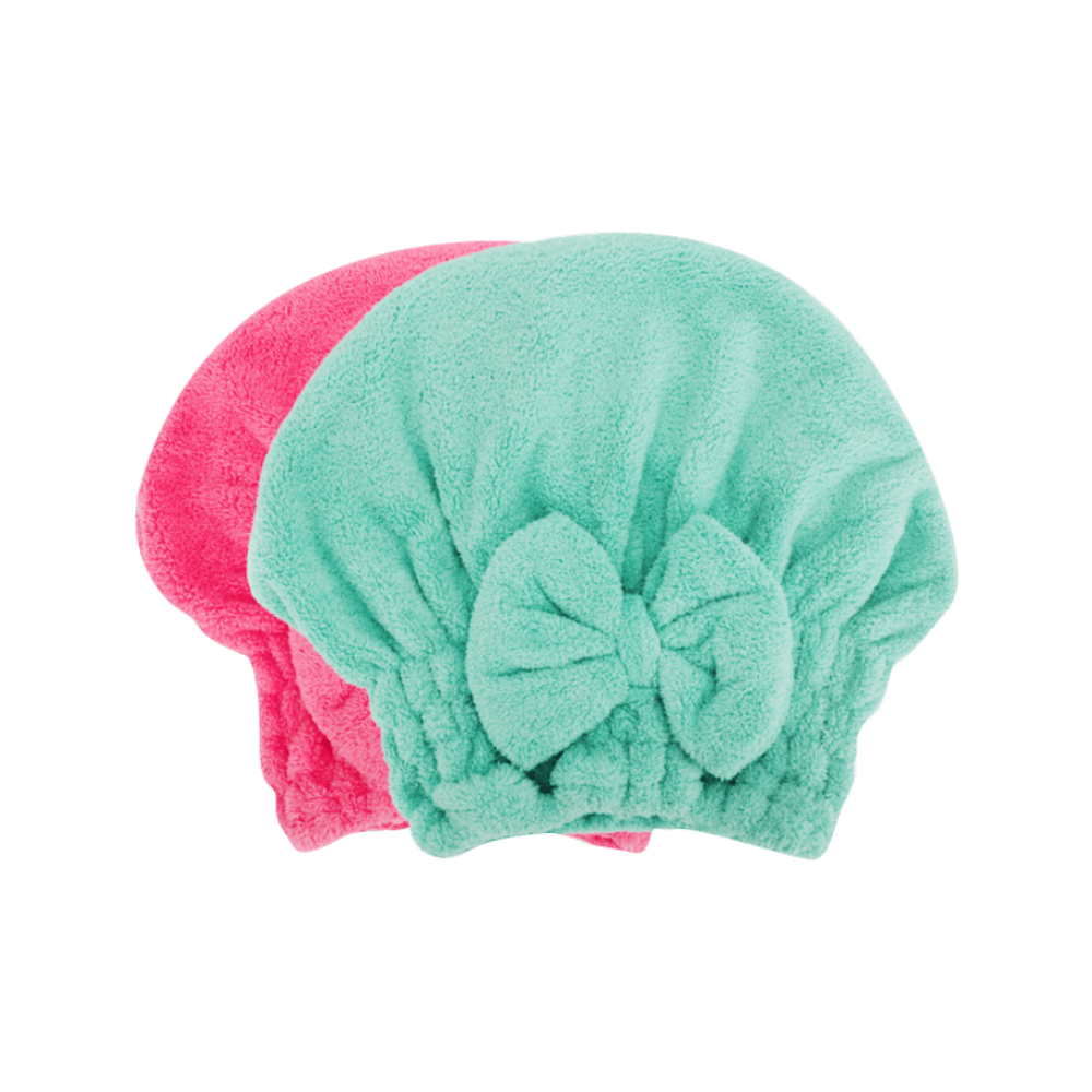 Done By Joe's Hair Drying Caps - Pink & Green