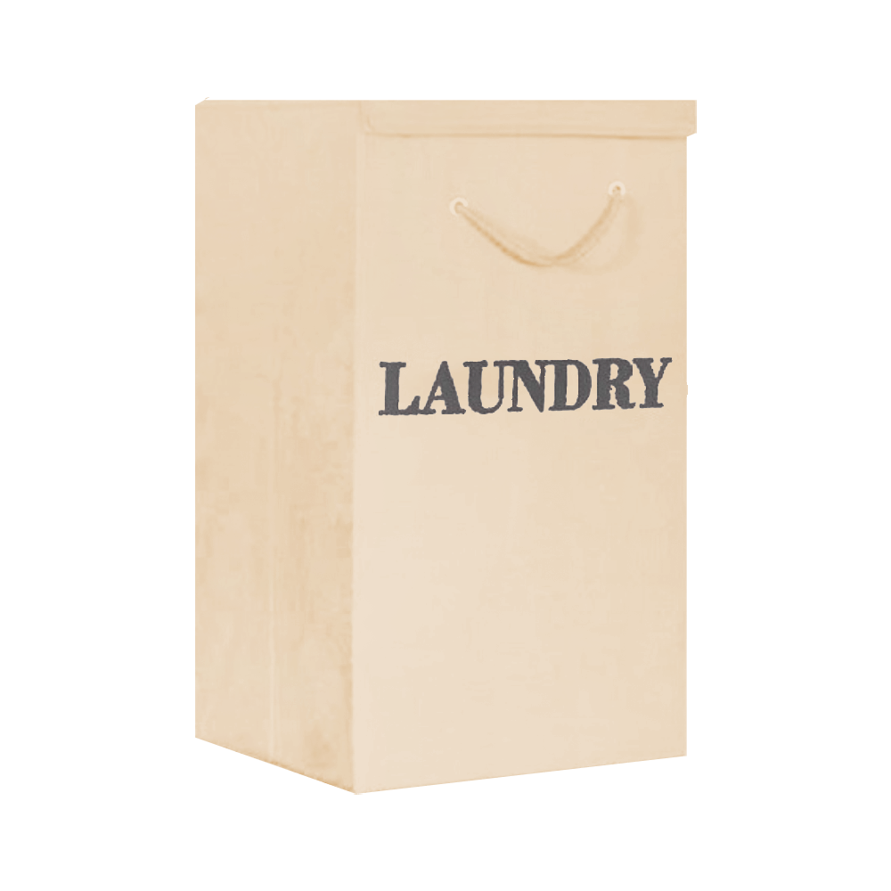 [KW083229] FASHION PRTD LAUNDRY HAMPER. BEG