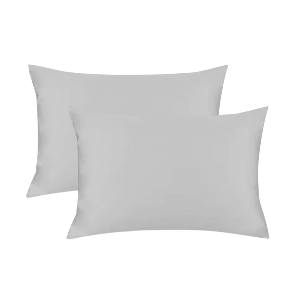 CANNON PREMIUM COTTON SOLID LINE P/CASE 2PC LT.GREY