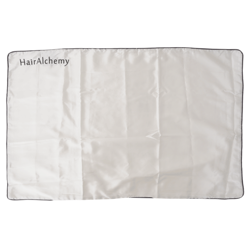Satin Pillowcase - Ivory with Grey Piped edge