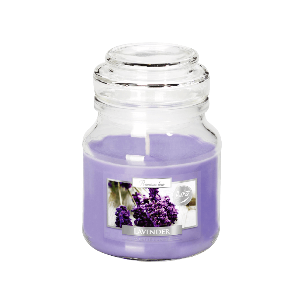 AURA SCENTED CANDLES WITH LID 120G - LAVENDER