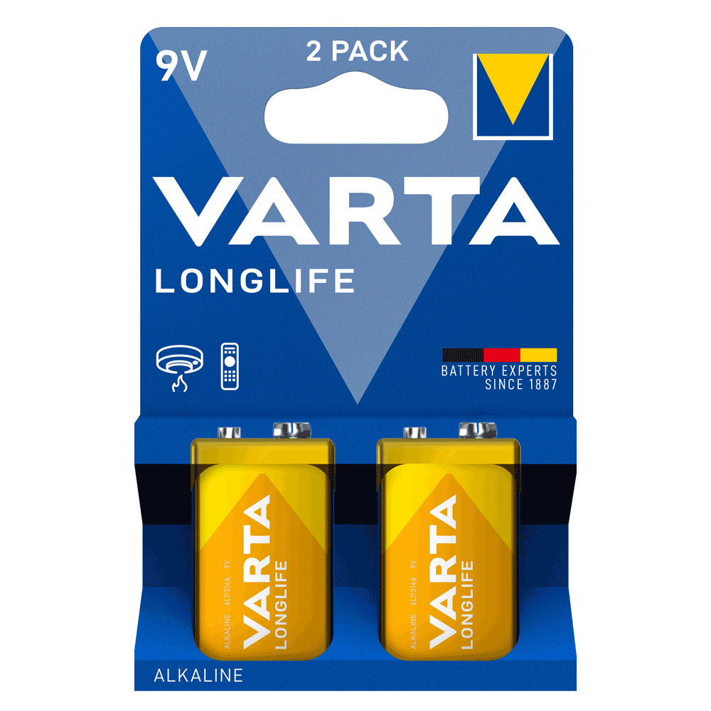 VARTA LONGLIFE 9V, BLI 2