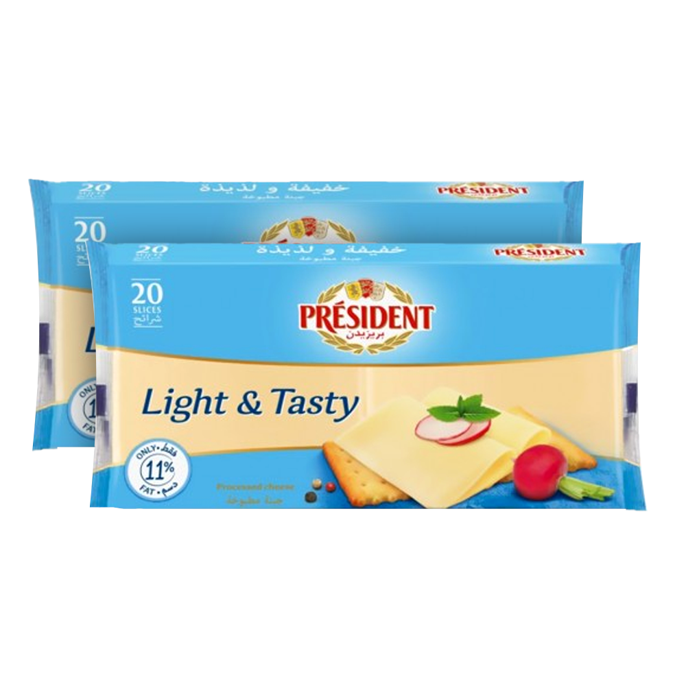 President Light Cheese Slices