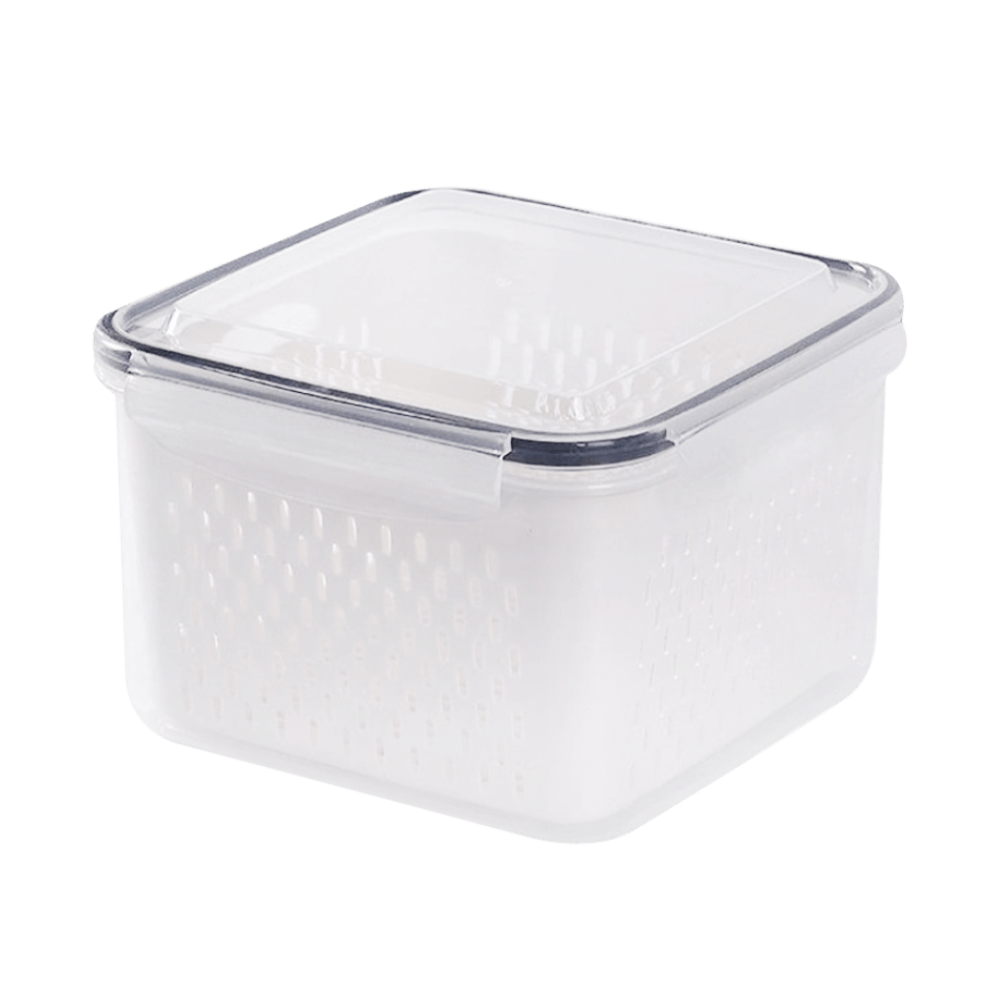 Plastic box with sieve squared No 2