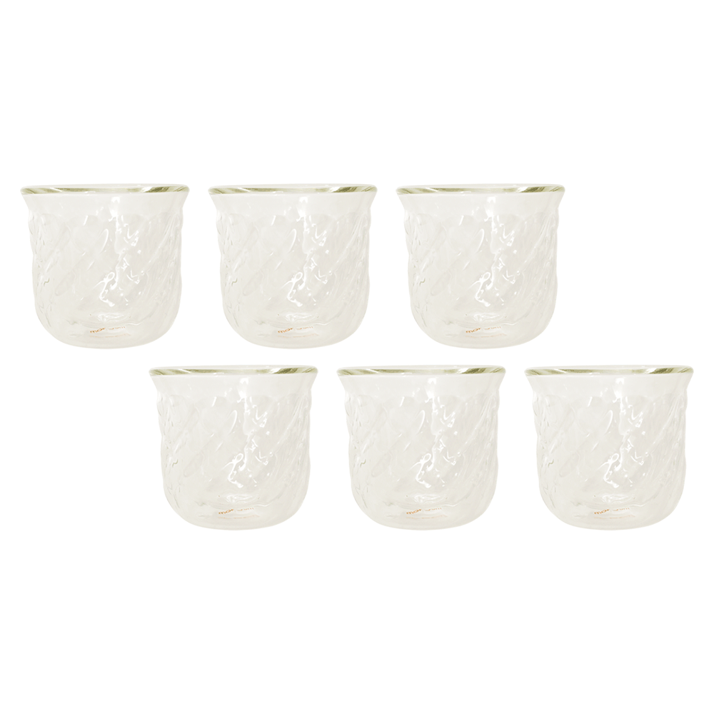 [KW085239] MOOLOOM HAND MADE BOROSILICATE GLASS DOUBLE WALL CAWA CUP 80 ML 6 PCS