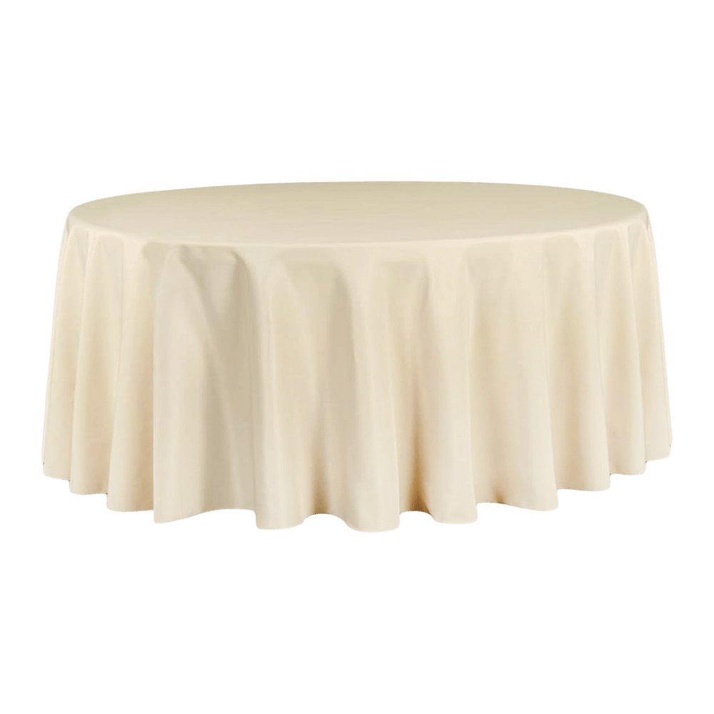 FASHION LINEN WEAVE ROUND T/CLOTH 178CM BEIGE