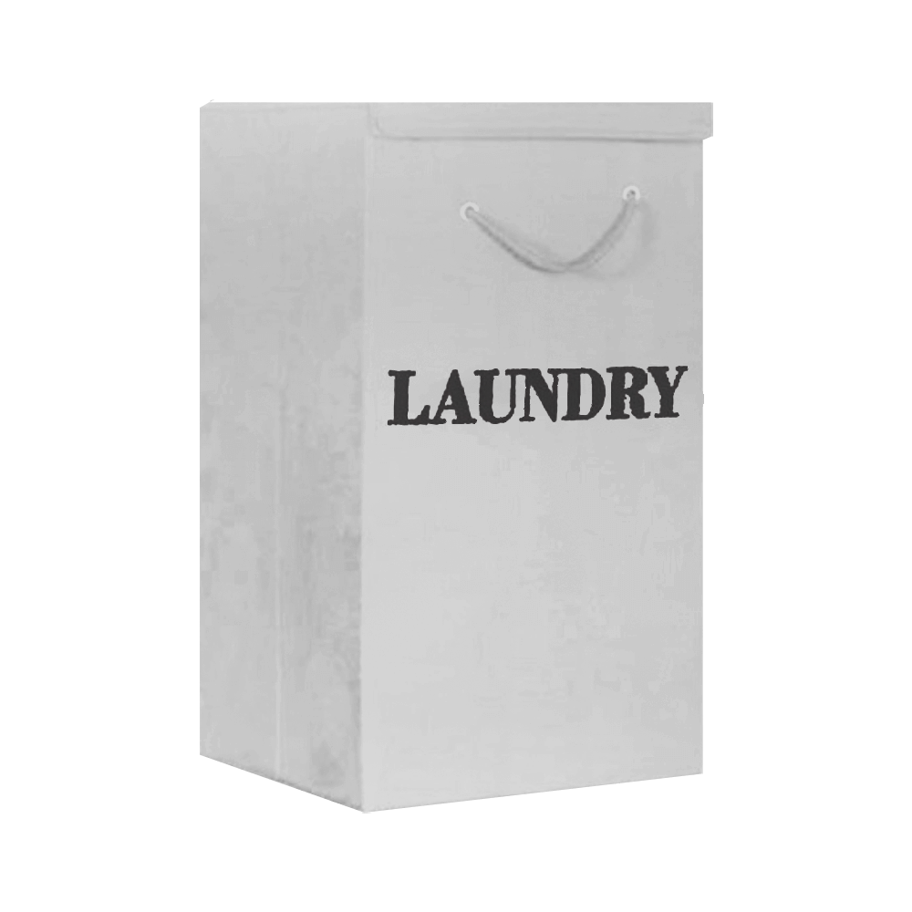 FASHION PRTD LAUNDRY HAMPER. L.GRY