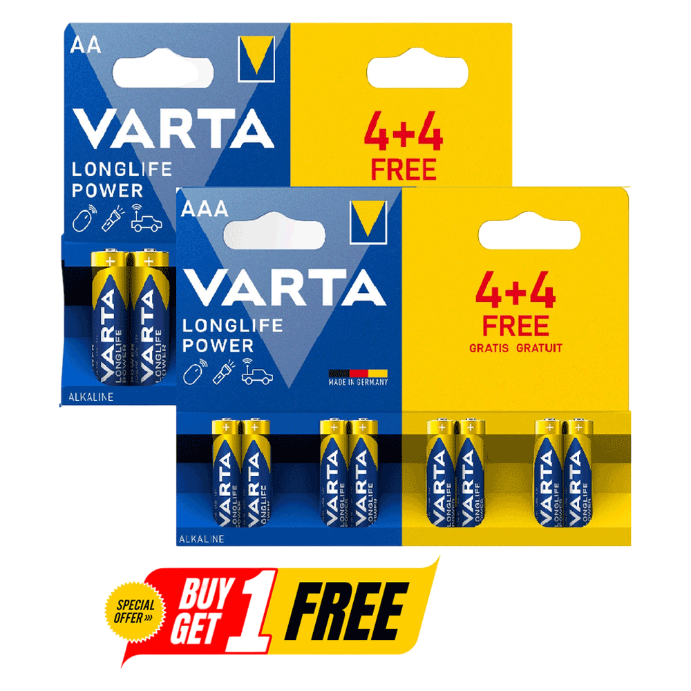 Buy 1 Get 1 LONGLIFE POWER  4+4 AA 4+4 AAA