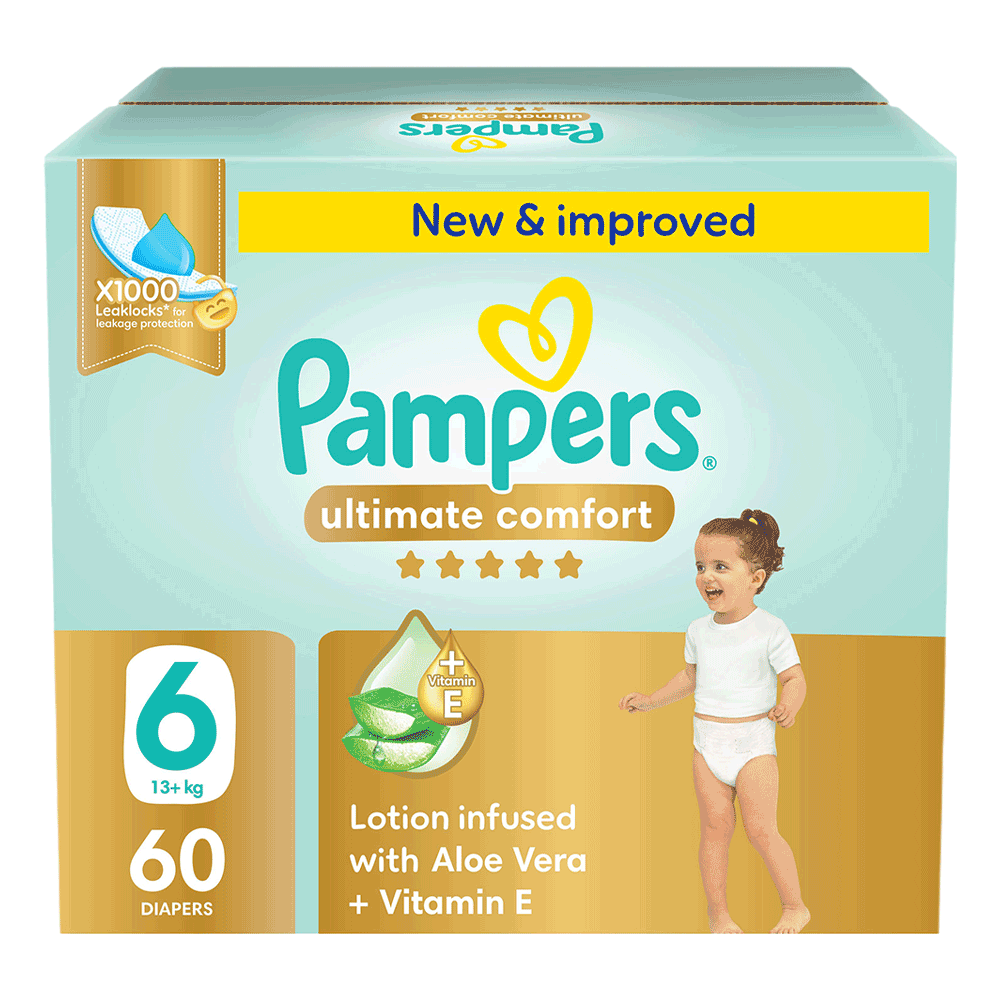 [KW089350] Ultimate Comfort Taped Diapers Size 6 Giant Saving Box