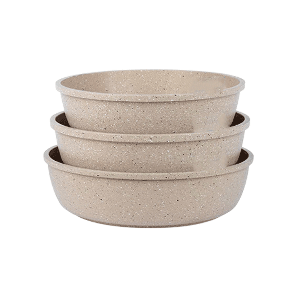 Thermo Ad Round Oven Tray Set 3 Pcs Die-Cast 26 - 28 - 30 Cm (M)Brown