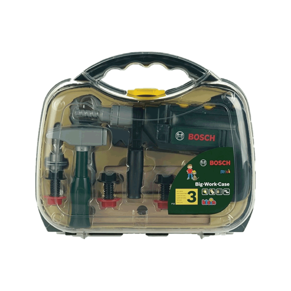 Bosch tool case, big, with drill, transparent