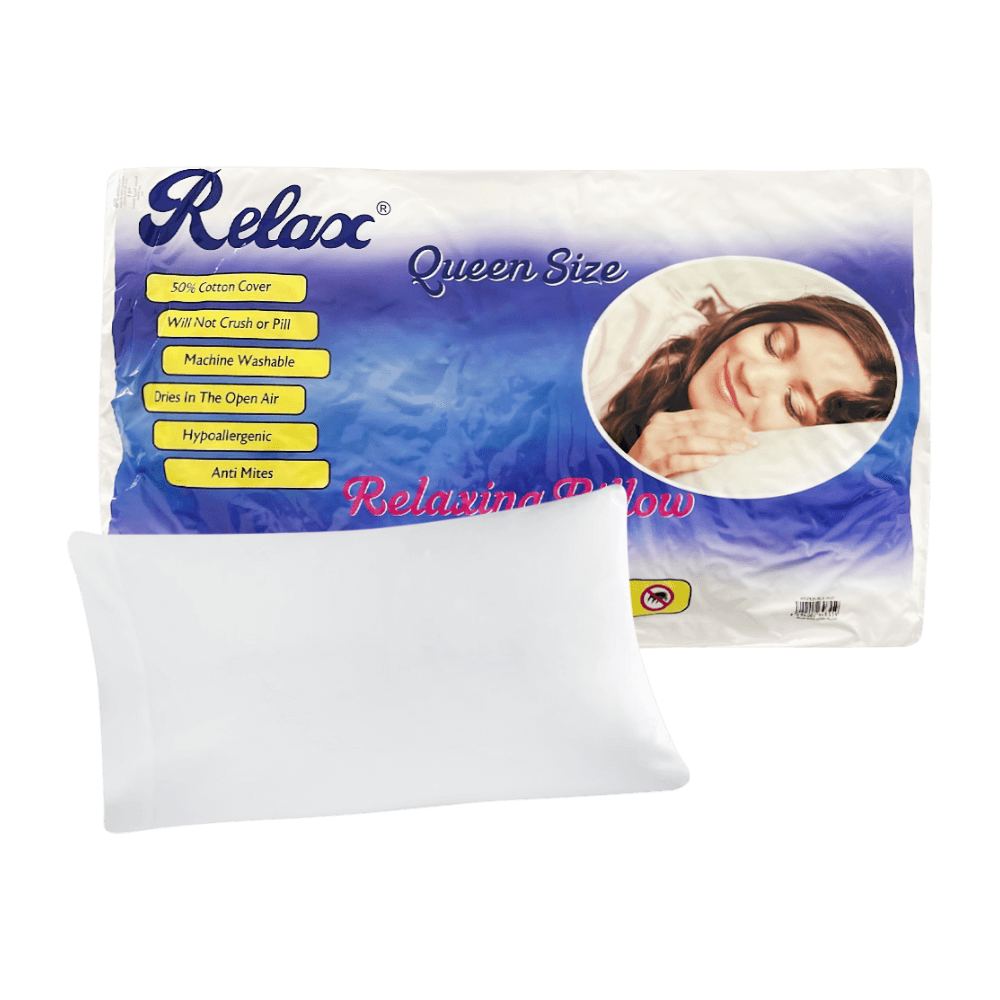 [KW083092] RELAX (Q) WHITE PLN PILLOW