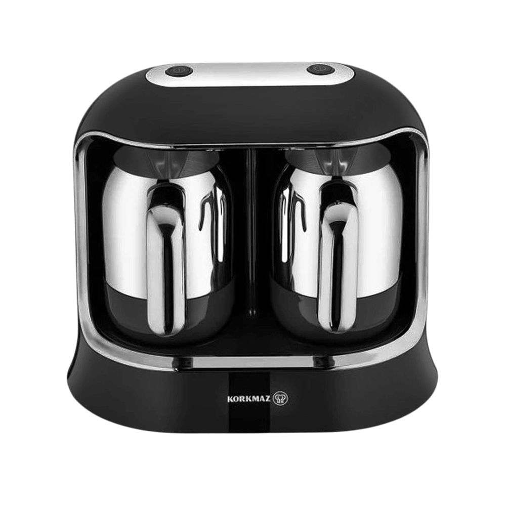 KORKMAZ  COFFEE MAKER 18/10 STAINLESS STEEL 4+4 CUPS 640 ML