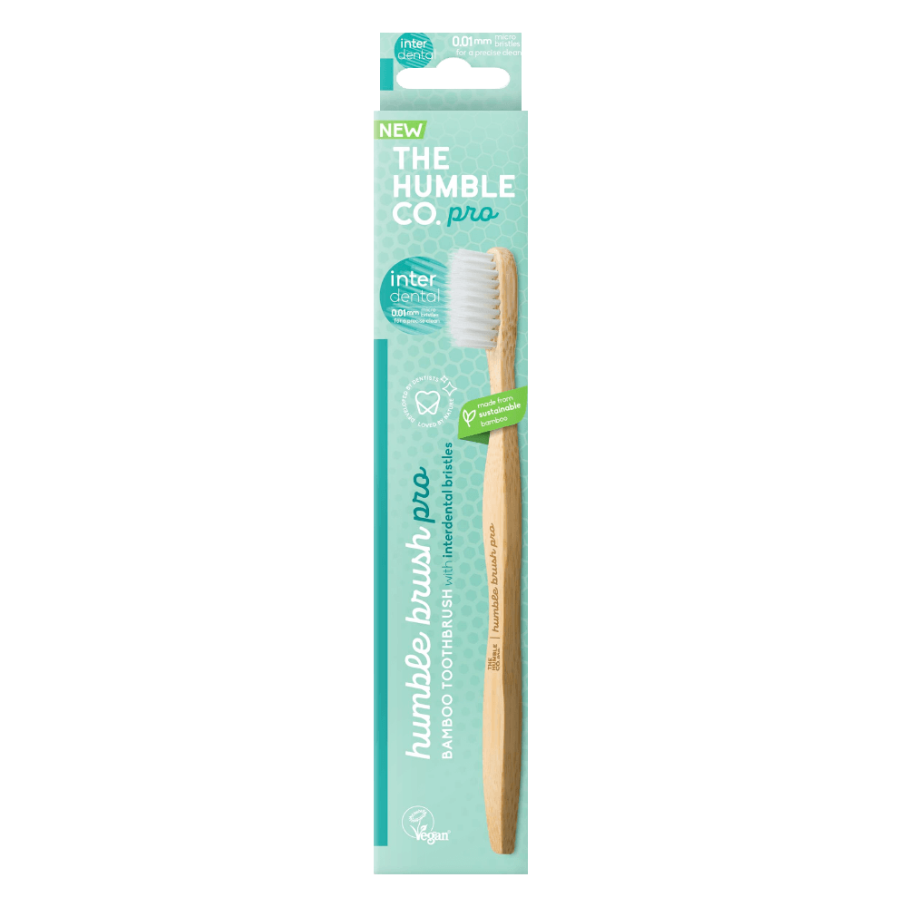 [KW071521] Humble Bamboo Toothbrush Pro with interdental Bristles Adult Soft Packet*20 Brush