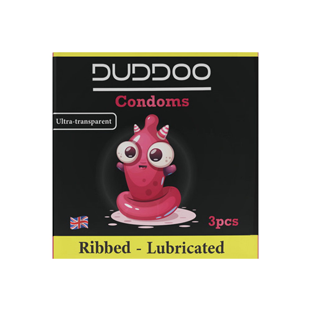 [KW078703] DUDDOO Ribbed Condoms 3PCs/Pacp_(Lubricated