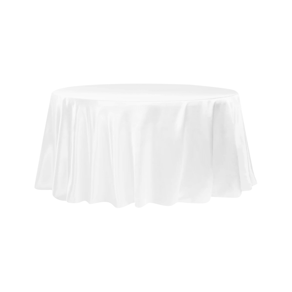 [KW083270] FASHION LINEN WEAVE ROUND T/CLOTH 178CM WHITE