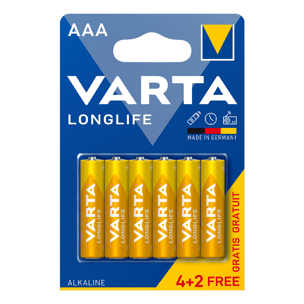 VARTA LONGLIFE AAA, BLI 6(4+2)