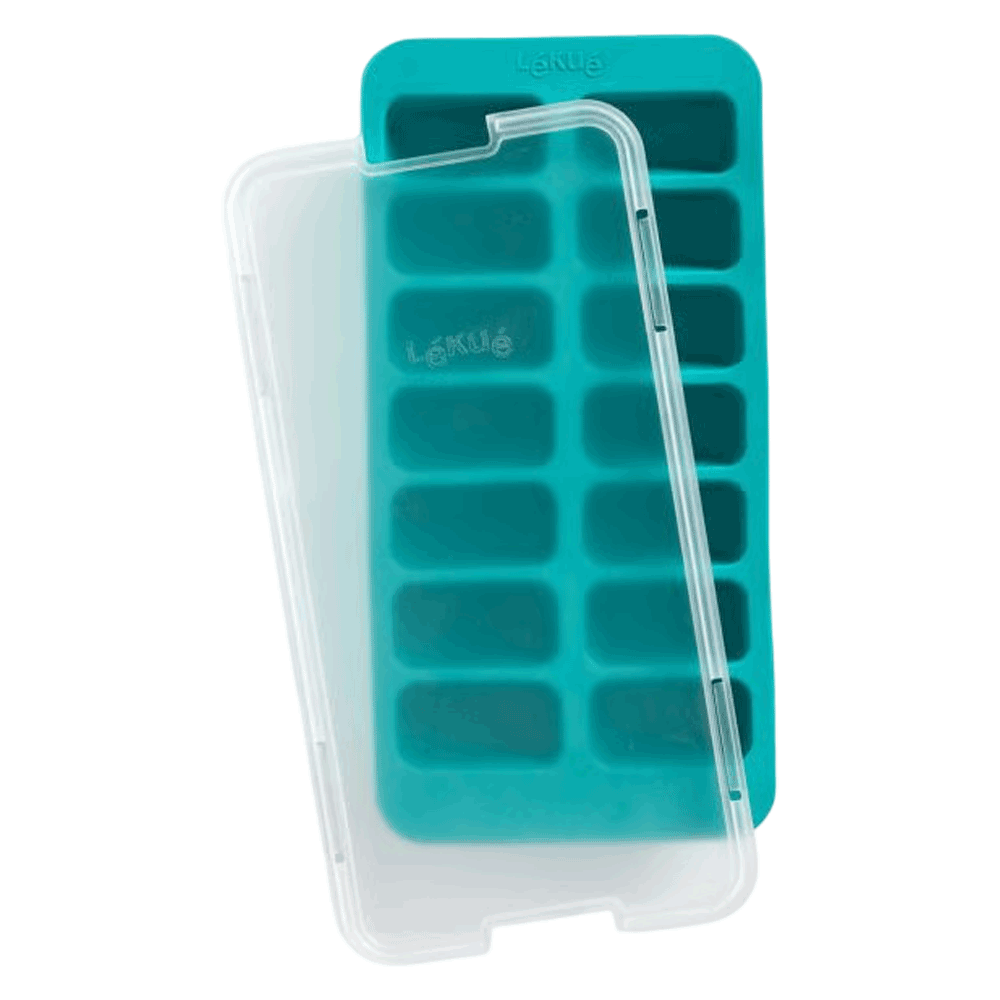 Lekue Round Ice Cube Tray with Lid  Turquoise #882364