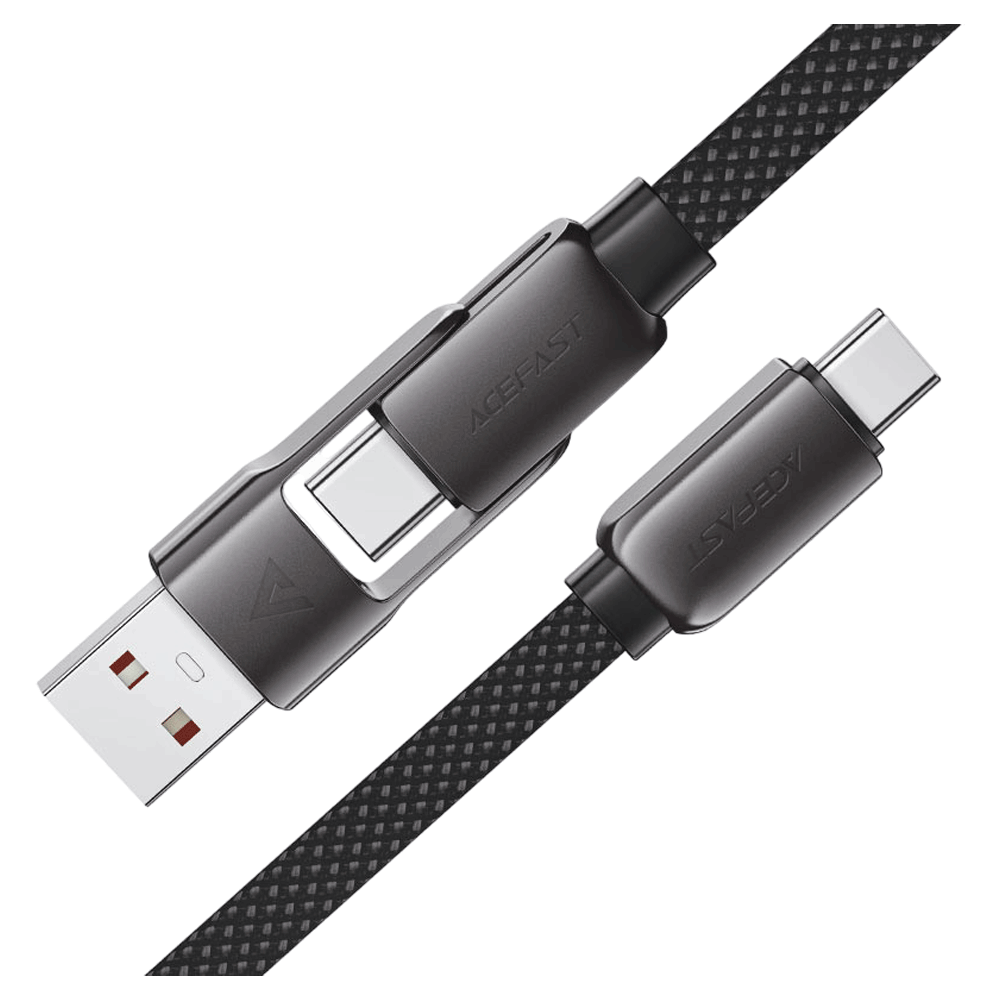 C13-05 USB-A/USB-C to USB-C short zinc alloy connectors charging data cable