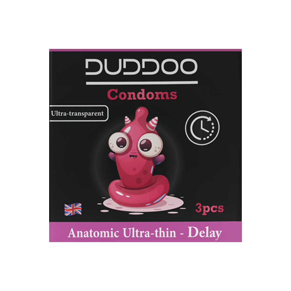 DUDDOO Anatomic Ultra thin Condoms 3PCs/Pack (Lubricated)