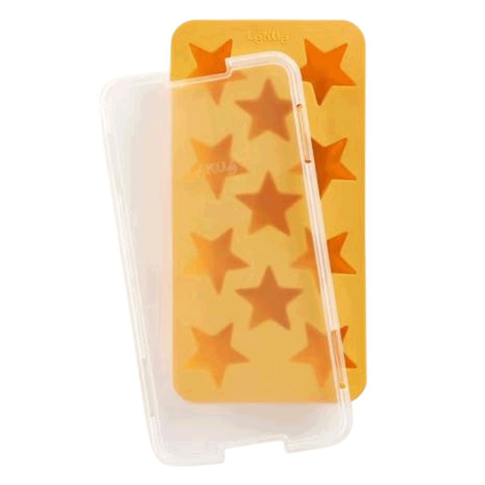 [KW088910] Lekue Star Ice Cube Tray with Lid Yellow #882425
