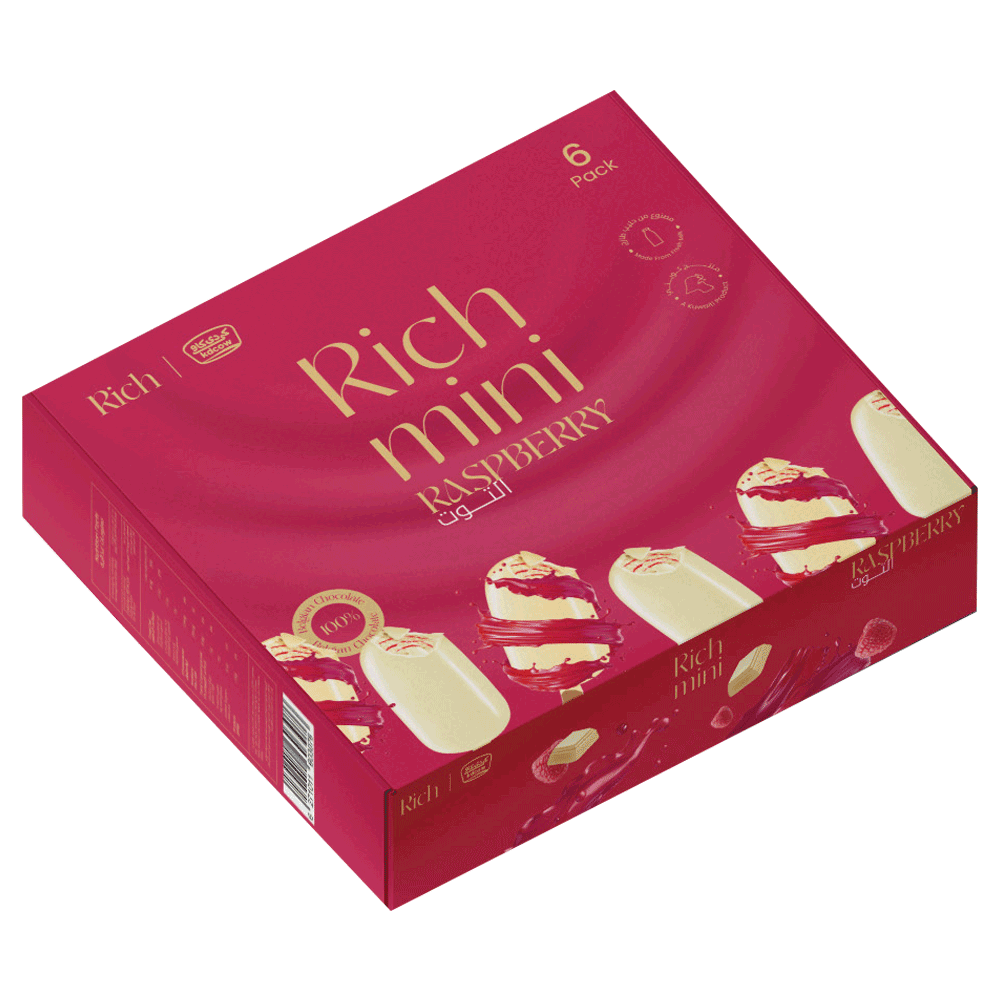 [KW090458] Ice Cream, Raspberry, Rich, Mini Stick, 6x60ml