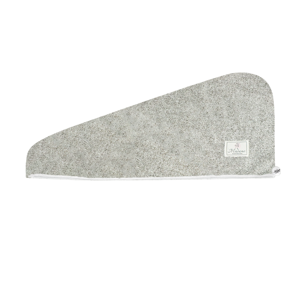 [KW071016] Organic Bamboo Hair Drying Towel - Grey