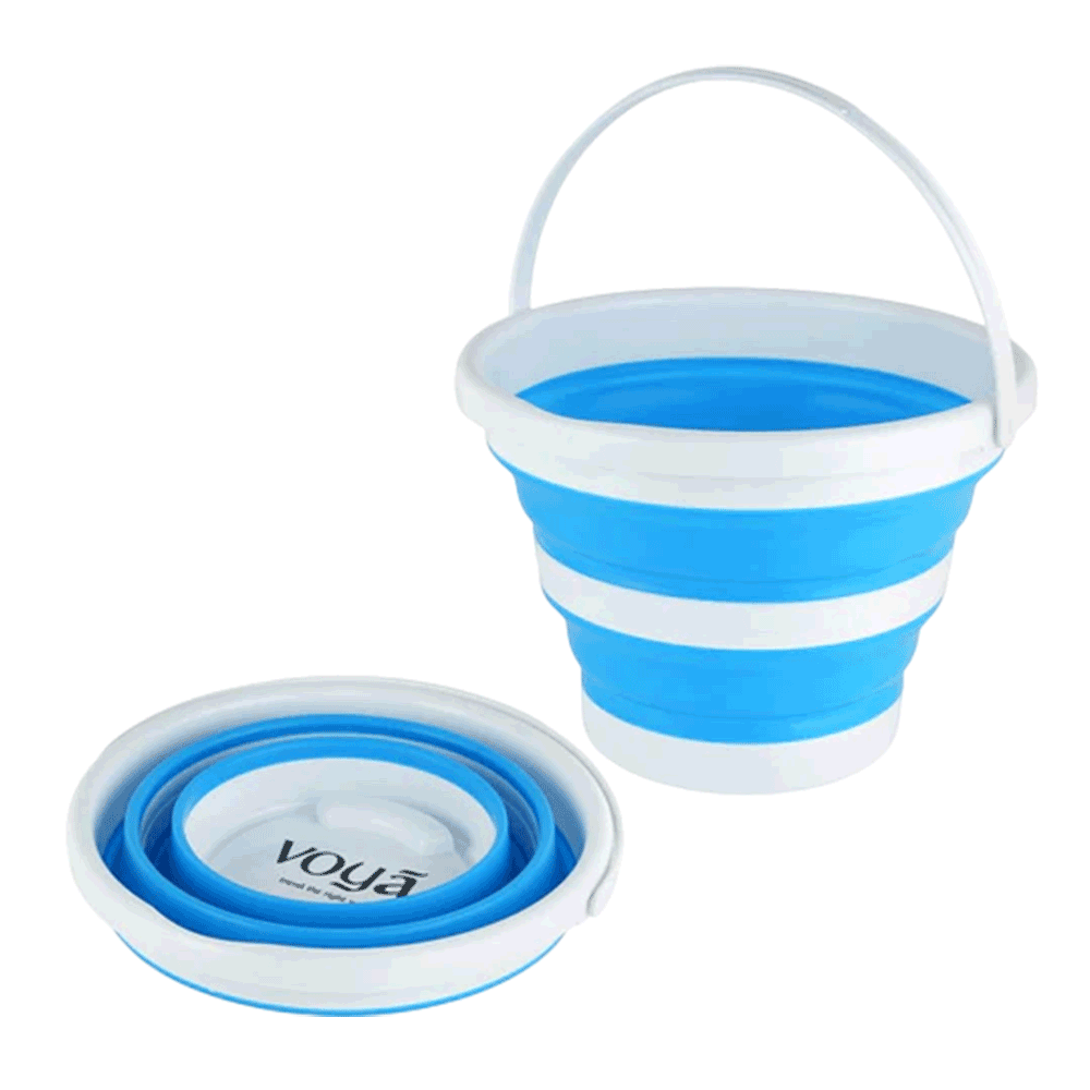 Voya 5L Folding Bucket - Blue