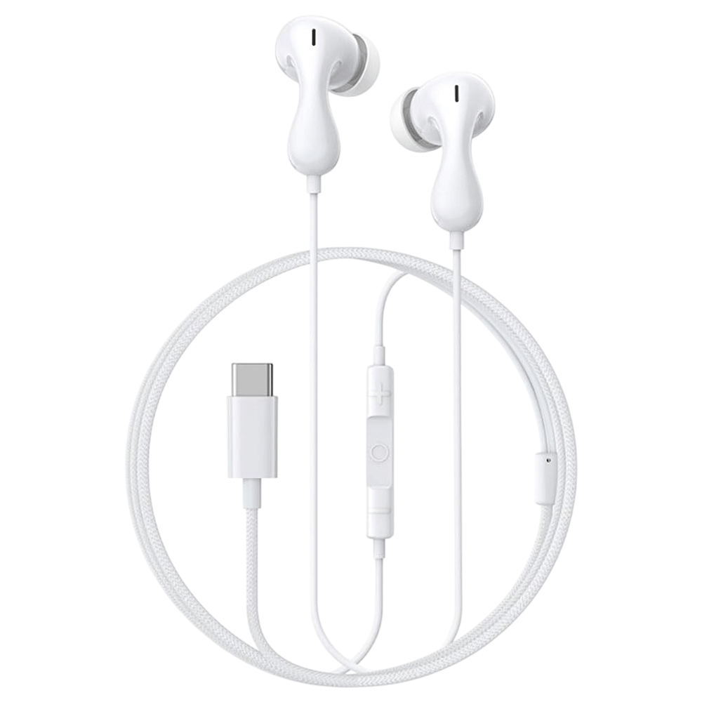 Baseus Encok Cz20 Wired Earphones - Moon White