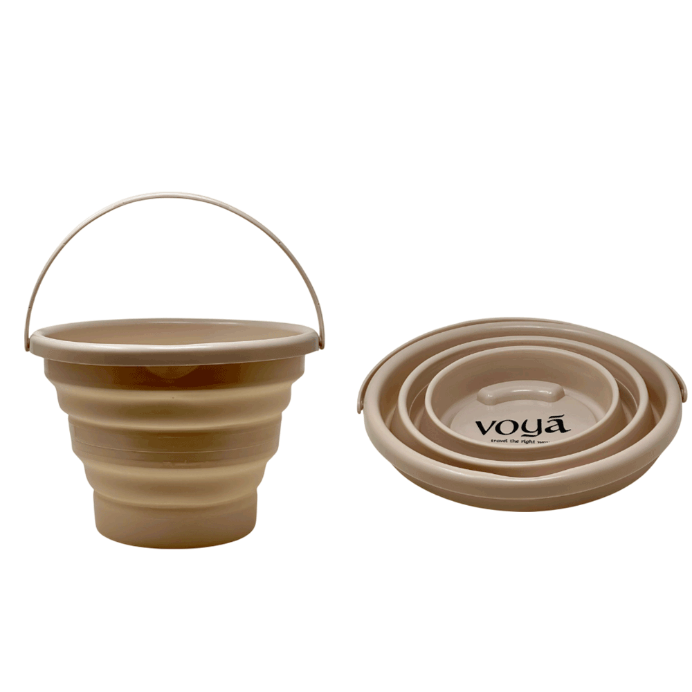[KWP02547] Voya 5L Folding Bucket - Beige
