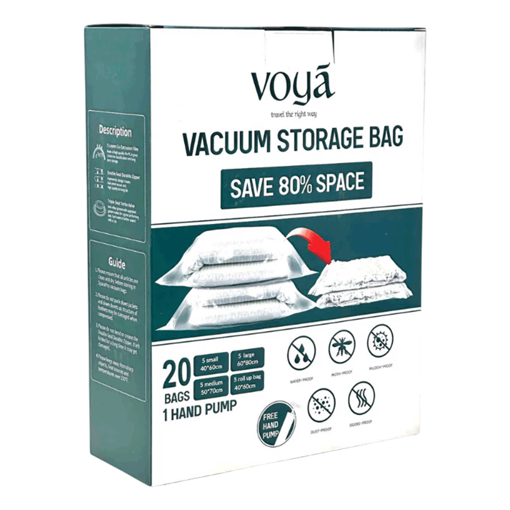 Voya Vacuum Compression Storage Bags 20Pcs Set With Hand Pump