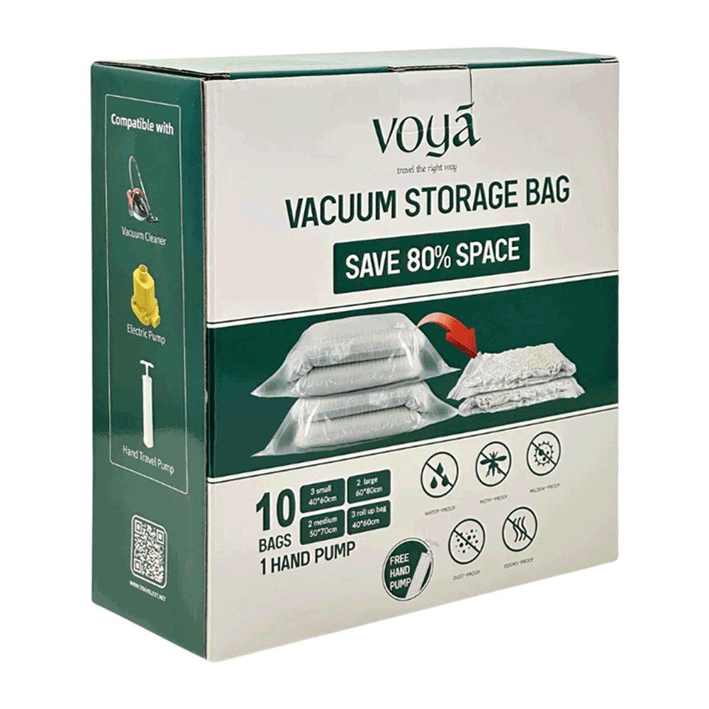 Voya Vacuum Compression Storage Bags 10Pcs Set With Hand Pump