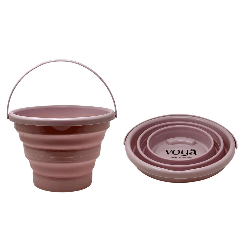 Voya 10L Folding Bucket - Pink