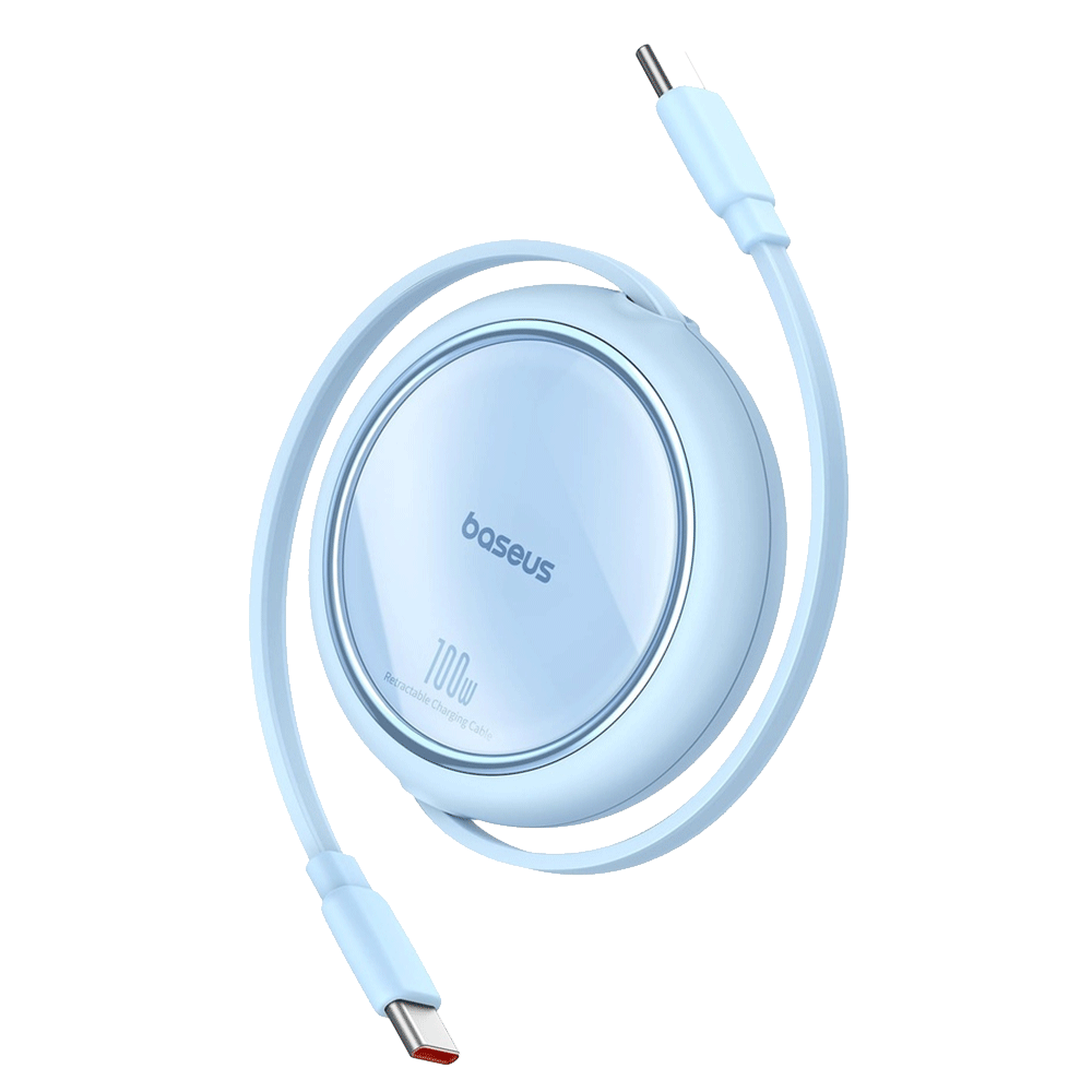 [KWP01974] Baseus Free2Pull Mini Retractable Cable Usb-C To Usb-C 100W 1.5M - Galaxy Blue