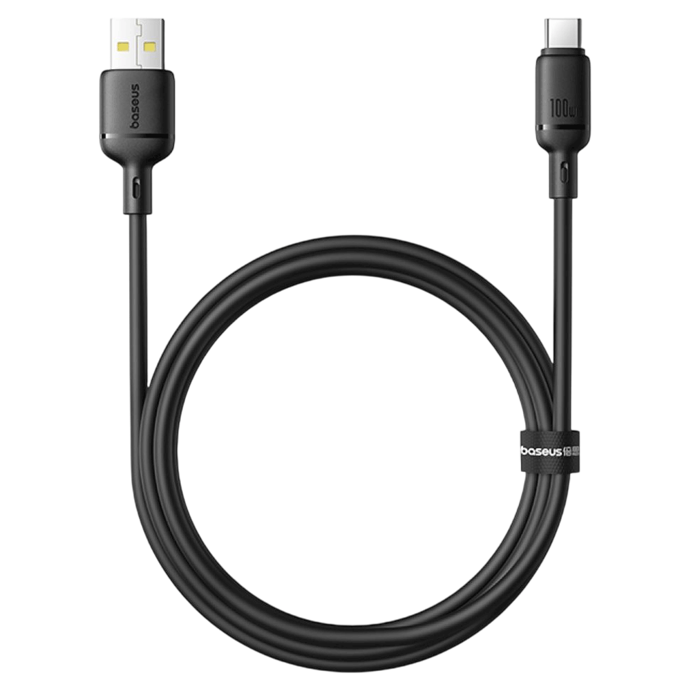 Baseus Silky Fast Charging Cable Usb-A To Usb-C 1M - Cluster Black