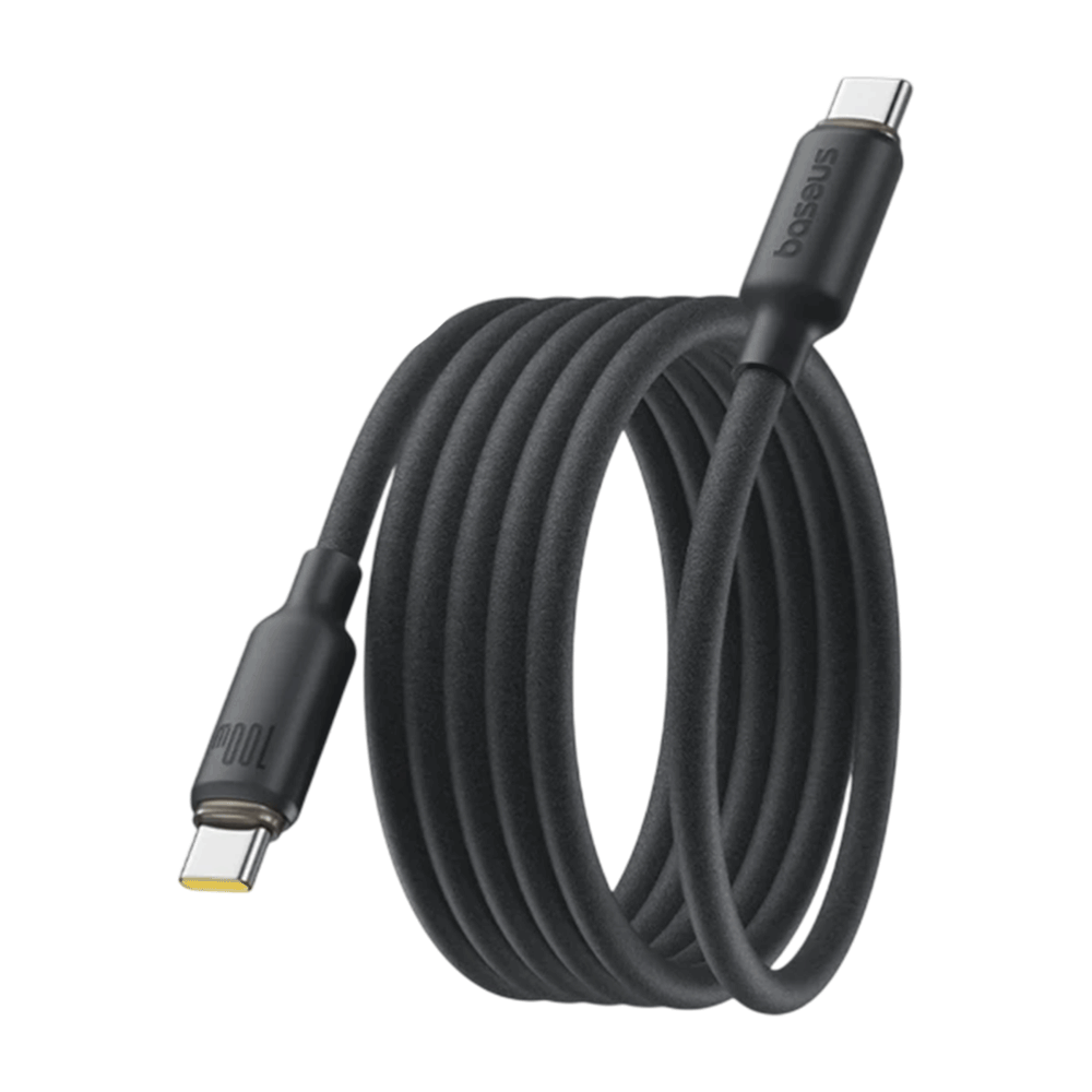 Baseus Foamed Silicone Fast Charging Data Cable Usb-C To Usb-C 100W 1M - Comic Black