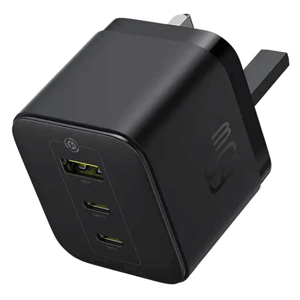 [KWP01968] Baseus Palm Fast Charger 2C+U 65W - Cluster Black (With Baseus Cable Usb-C To Usb-C 100W)