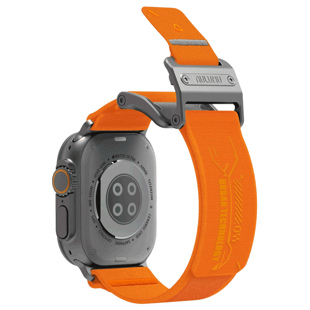 [KWP02141] Aulumu A11 Mag Buckle Slim Band For Apple Watch 42/44/45/49Mm - Luminous Orange