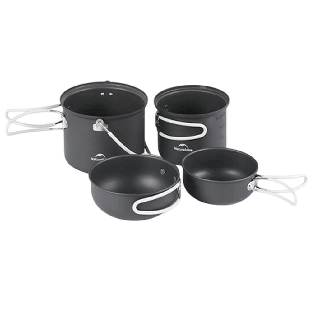 Naturehike Wild Trekking 4 In 1 Camping Cookware Set - Gray