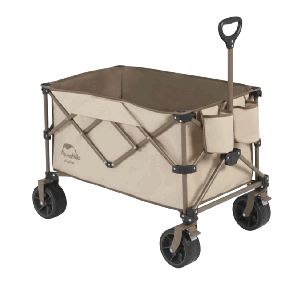 [KWP02397] Naturehike Tc03 Four-Way With Brakes Folding Trolley - Chestnut Brown