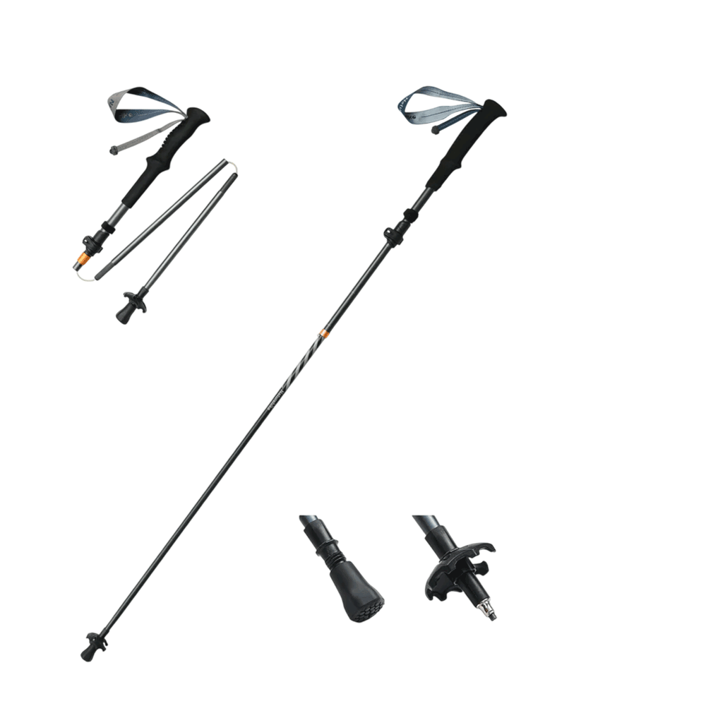 [KWP02439] Naturehike Gale Ul Carbon And Aluminum Five-Section Adjustable Folding Trekking Pole - Deep Space Gray (115-135Cm)