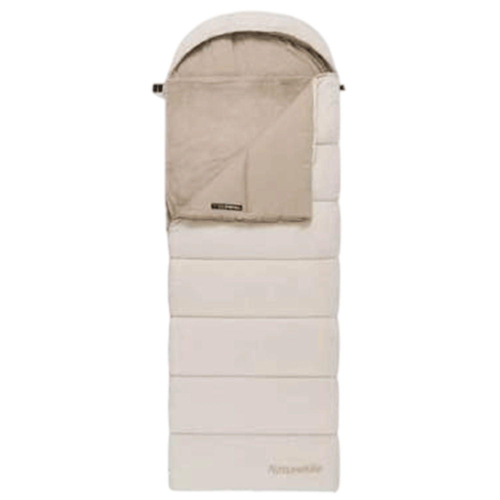 [KWP02286] Naturehike Rixuan Envelope Hooded (Usb-Heating) Cotton Sleeping Bag - Brown Be400 Right Zipper (220*80)