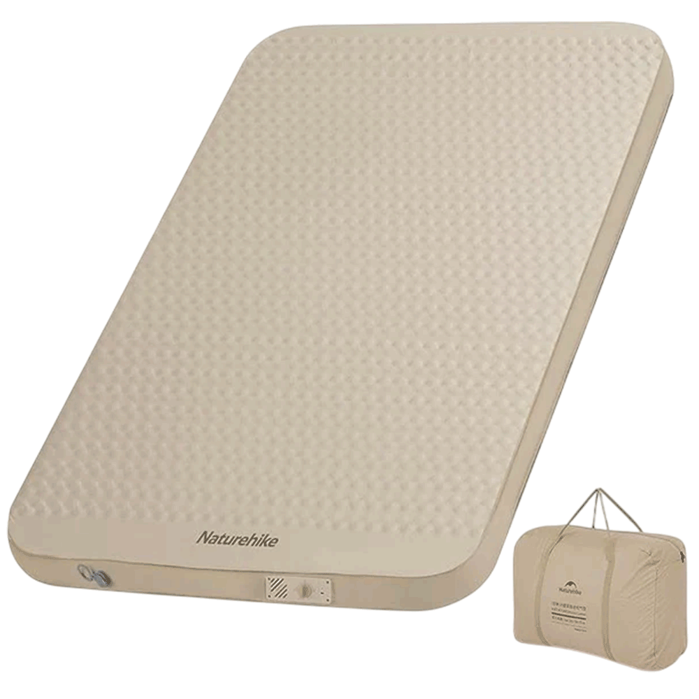 [KWP02266] Naturehike Yugu C12 Comfort Automatic Inflatable Cushion With Inner Inflatable Pump - Beige Double (200*132*12)