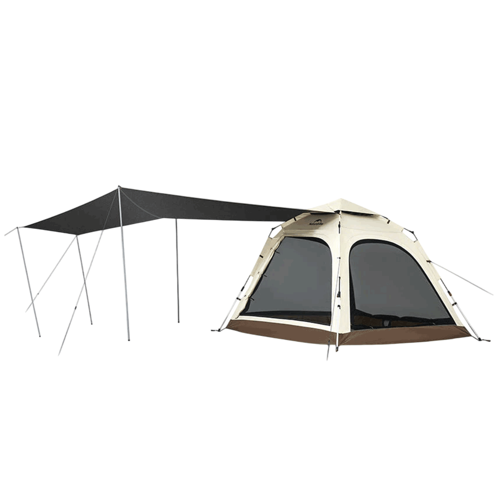 [KWP02248] Naturehike Ango Automatic 4 People With Canopy Tent - Oka Brown (240*240*175)