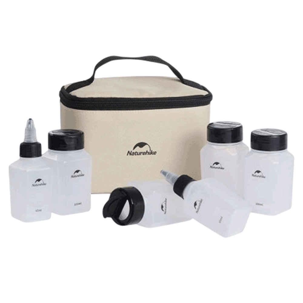 Naturehike Seasoning Bottle Six-Piece Set - Light Khaki